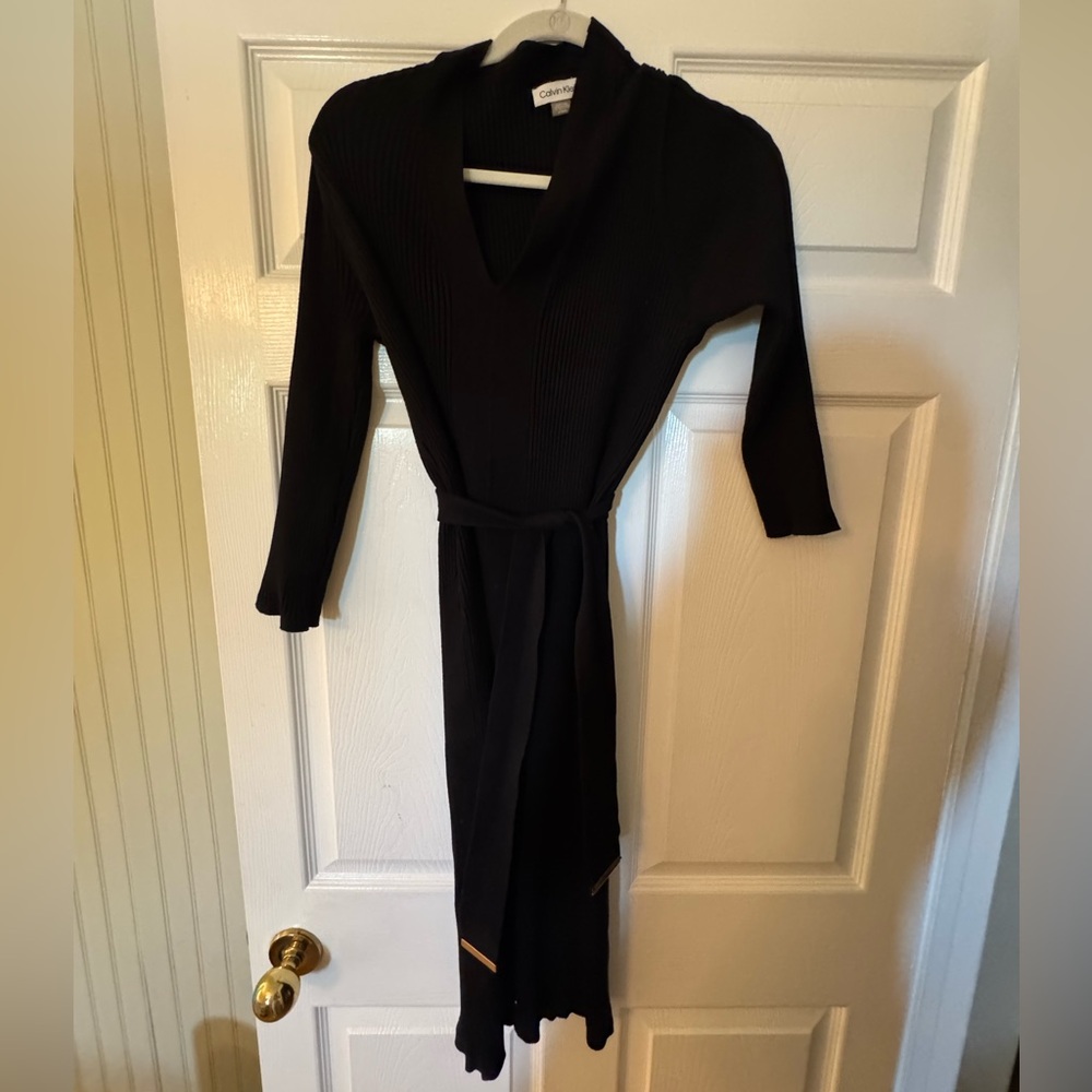Calvin Klein Black Ribbed dress